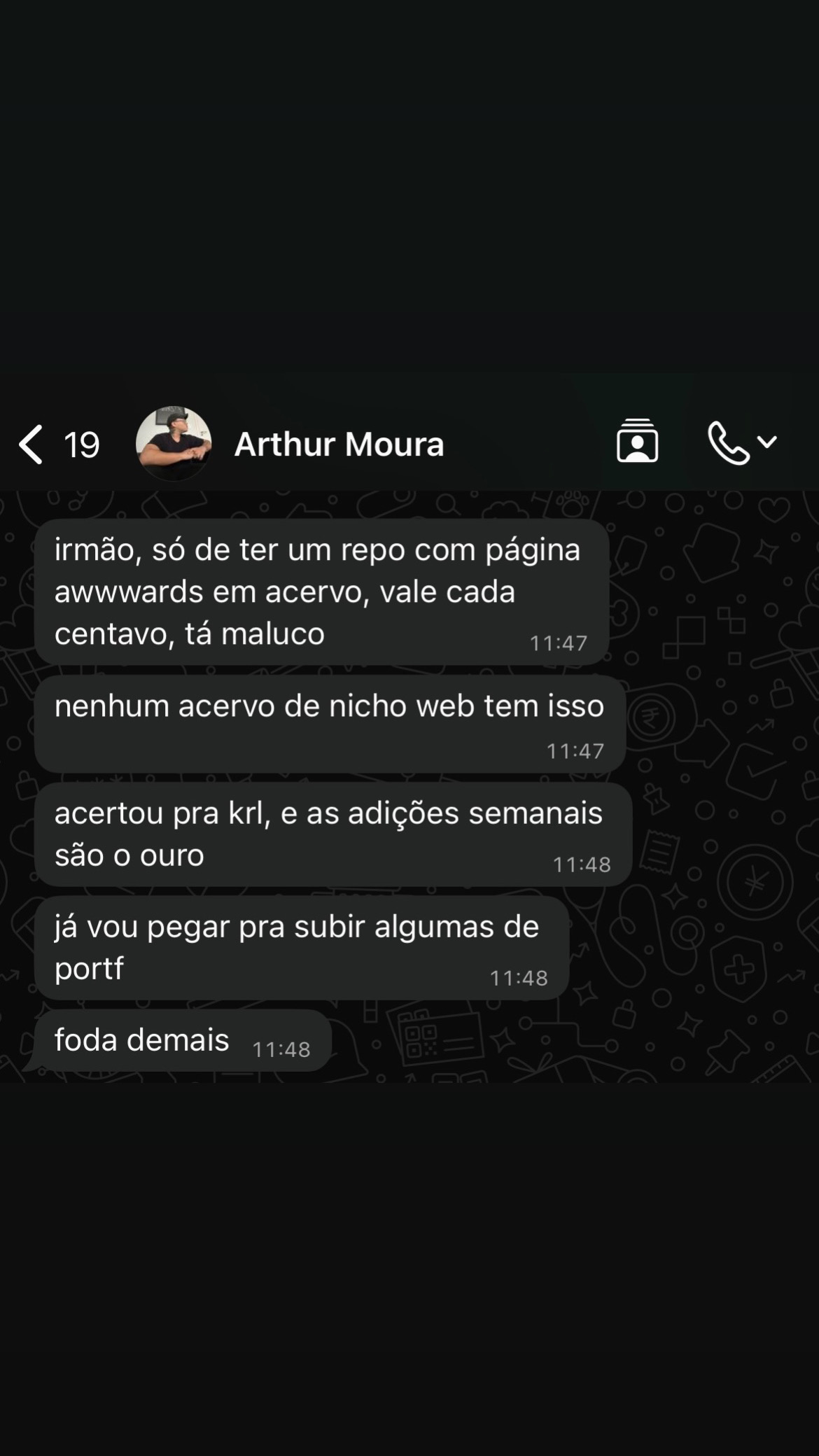 Depoimento Arthur Moura